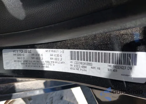 2016 Chrysler 200 Limited z USA, uszkodzony, nr VIN 1C3CCCAB1GN169953